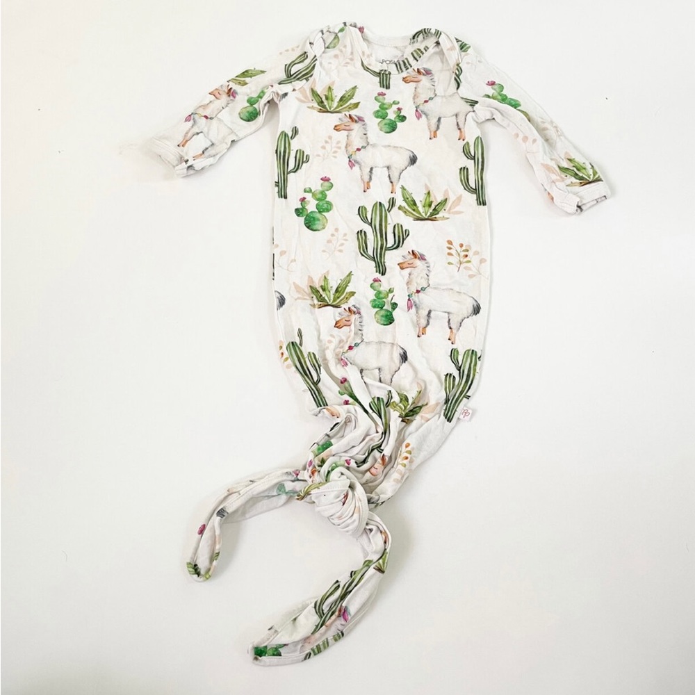 Posh Peanut Cactus & Llama Knotted Gown & Headband